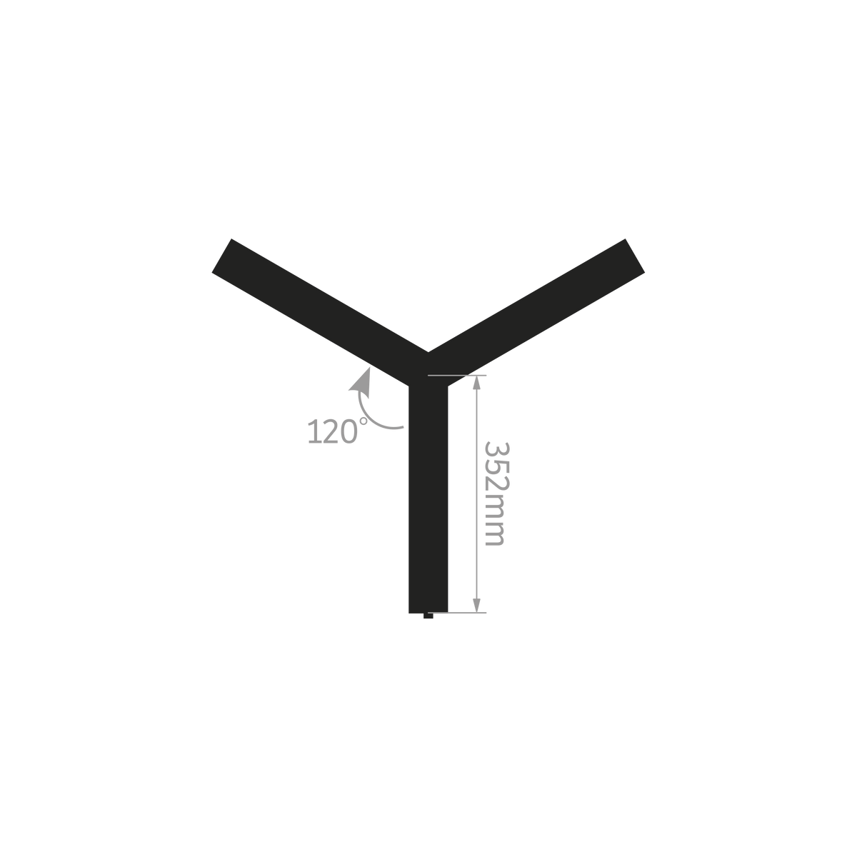 EVO 120° Y Join Black