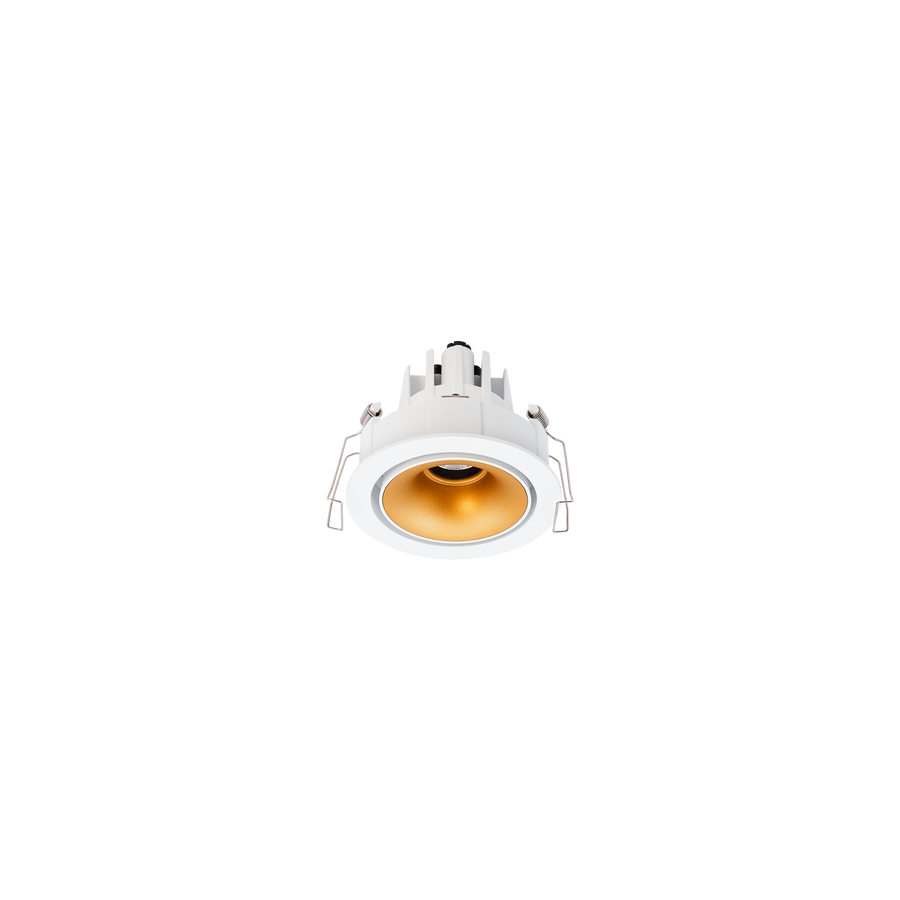Cevon Dark Art Tilt/Rotate Small Downlight Kit White, Gold 3000K