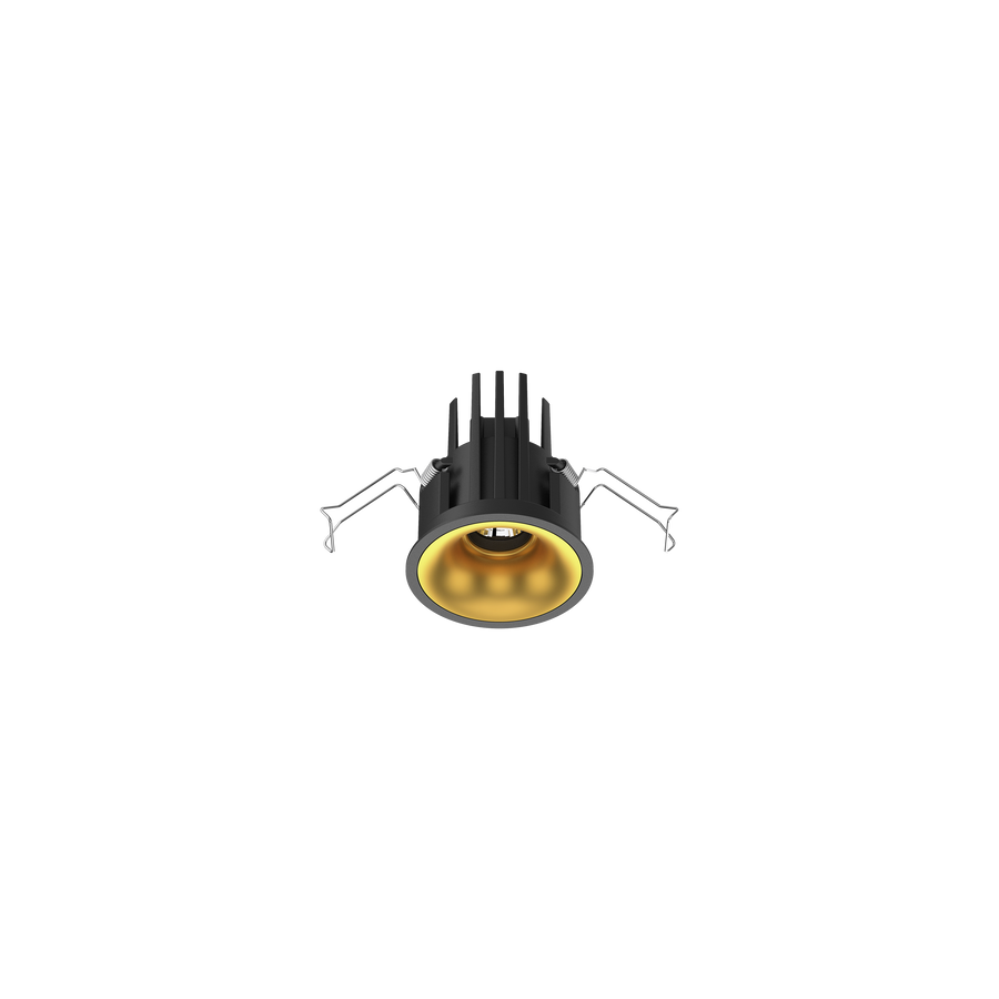 Cevon Small Darklight Slim Trim Downlight Kit Black, Gold 3000K