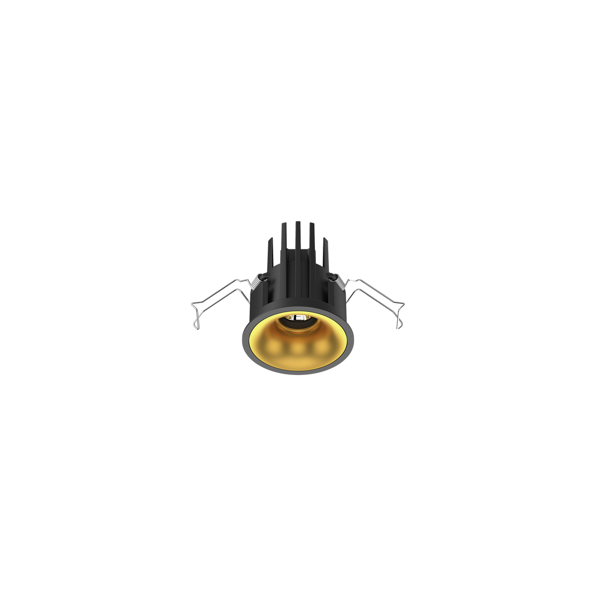 Cevon Small Darklight Slim Trim Downlight Kit Black, Gold 3000K