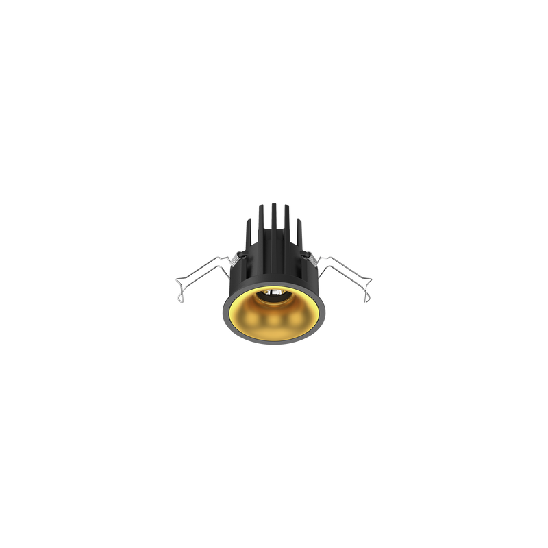 Cevon Small Darklight Slim Trim Downlight Kit Black, Gold 3000K