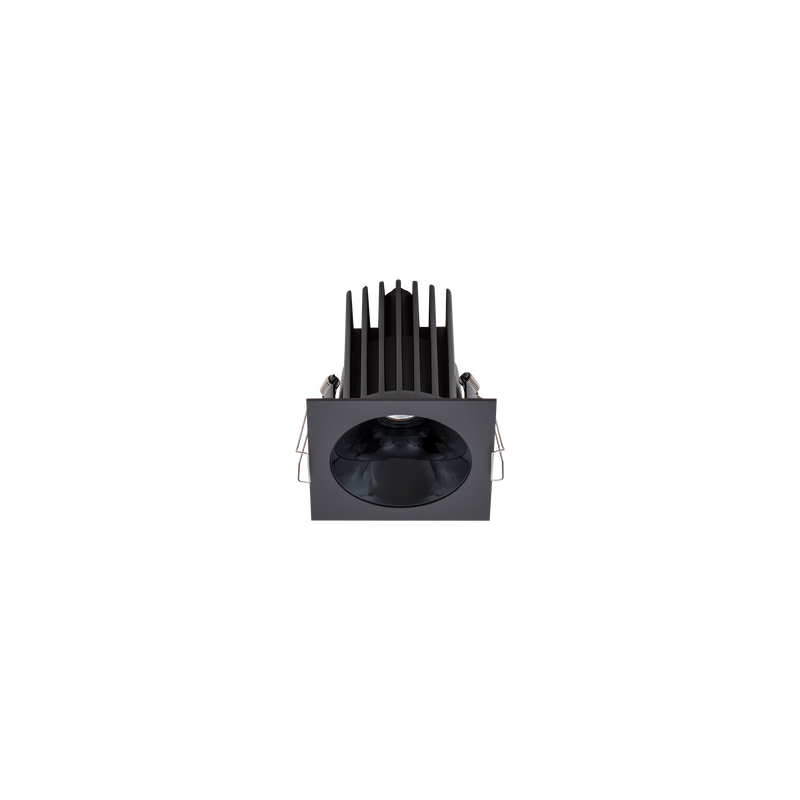 Cevon Dark Art Square Medium Downlight Kit Black, High Gloss Black 3K