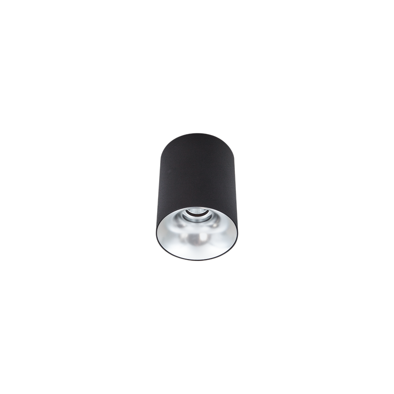Cevon Dark Art Sml Surface Mount Downlight Black, Silver 3000K