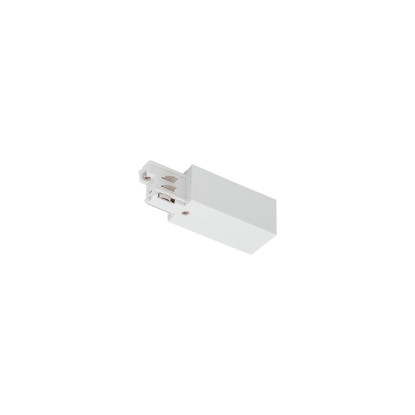 Track 3 Circuit Mains Connector Earth Right White