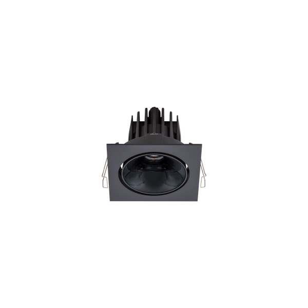 Cevon Tilt/Rotate Square Med Downlight Kit Black, High Gloss Black 3K