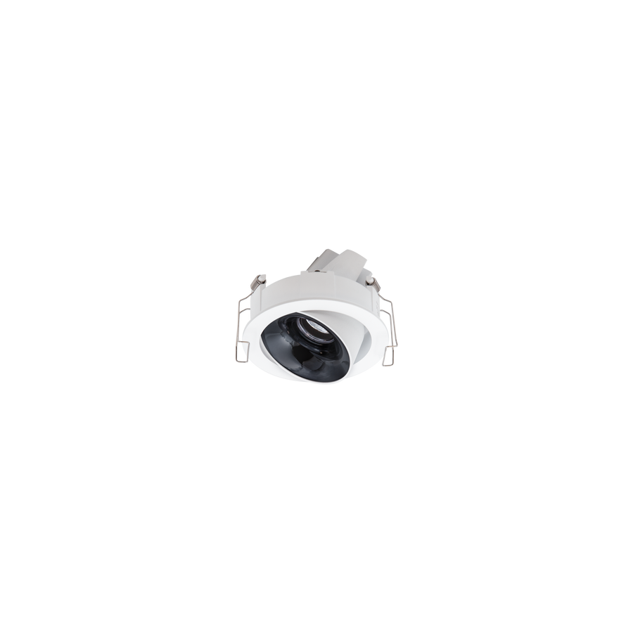 Cevon Dark Art Tilt/Rotate Small Downlight White, High Gloss Black 3K