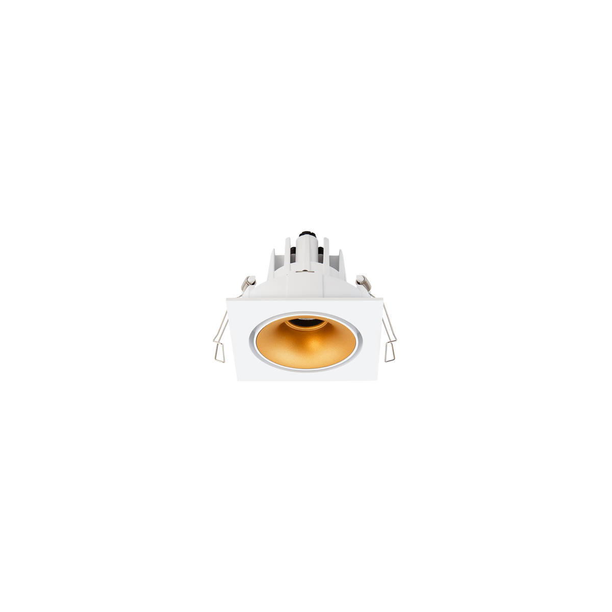 Cevon Tilt/Rotate Square Sml Downlight Kit White, Gold 3K