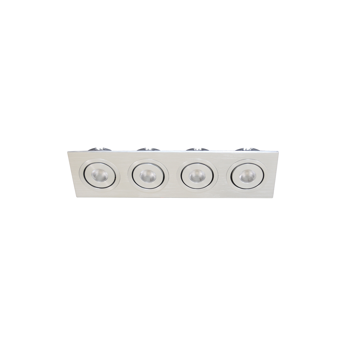 4 X 3W Quad Tilt/Rotate Display Brushed Aluminium 4000K