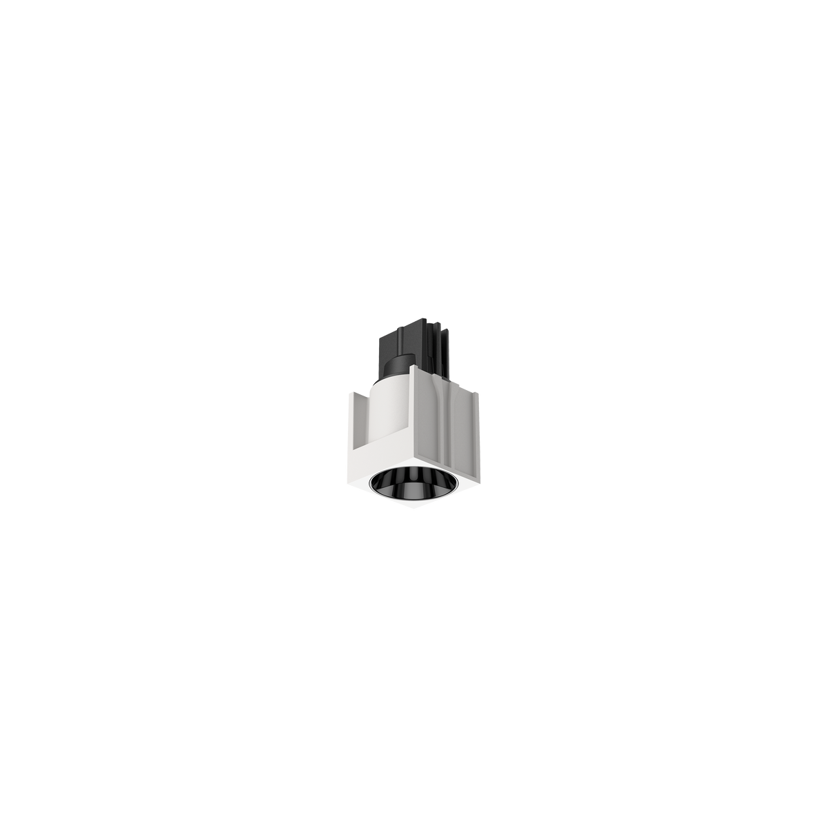 Cevon M41 Type 3 Dark Art Square Fixed White, High Gloss Black 3000K