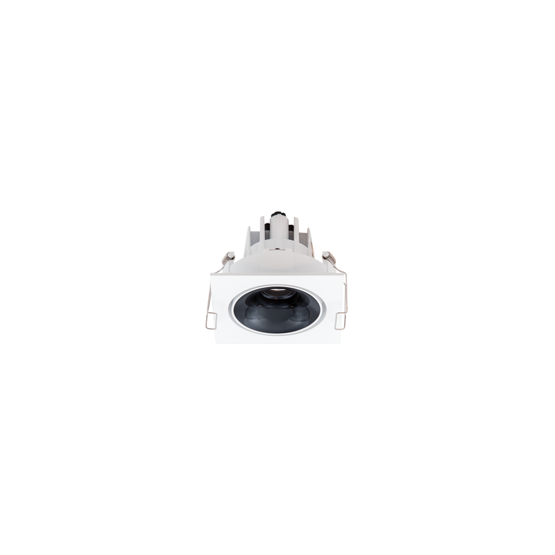 Cevon Tilt/Rotate Square Sml Downlight Kit White, High Gloss Black 3K