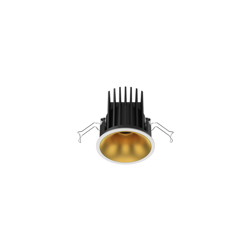 Cevon Medium Darklight Slim Trim Downlight Kit White, Gold 3000K