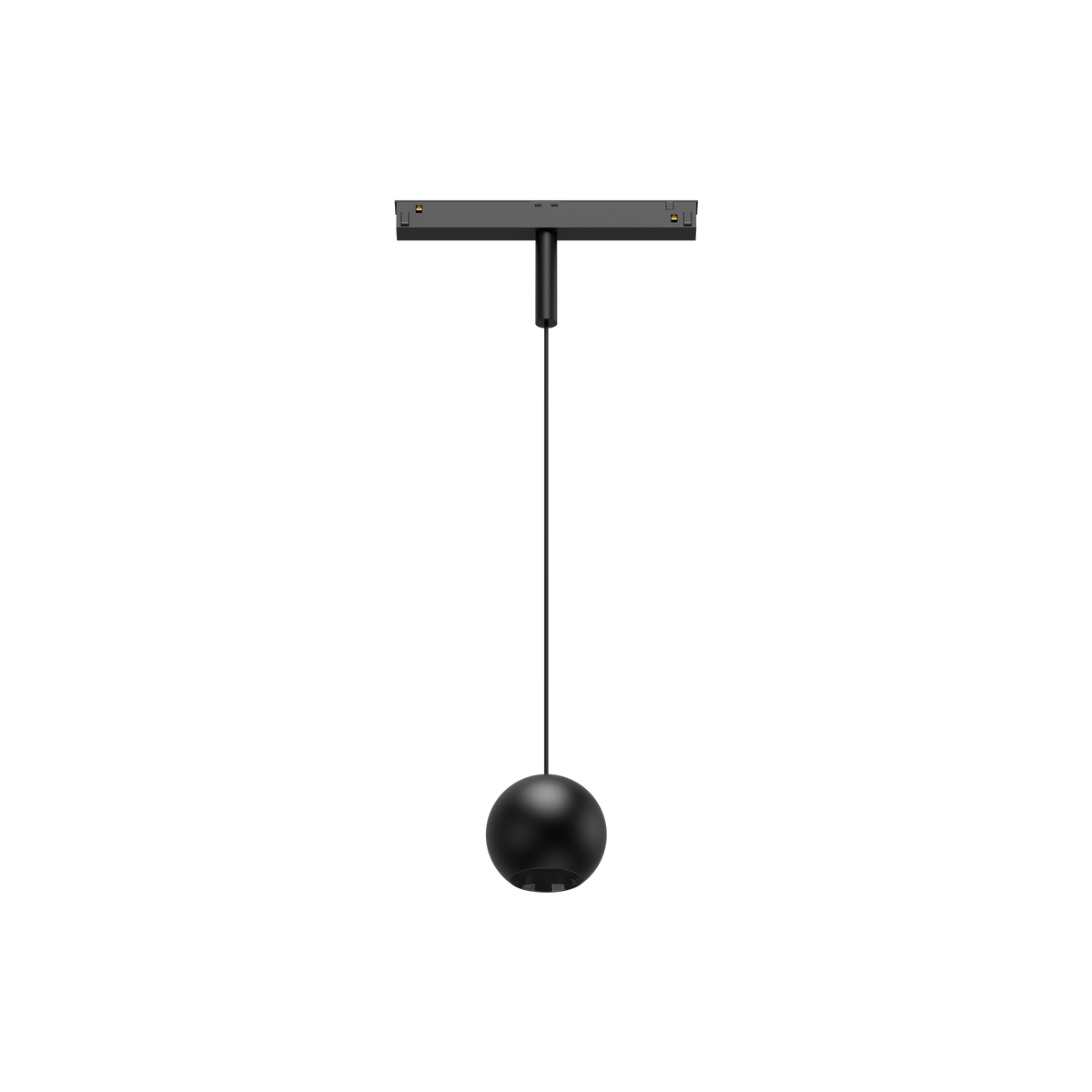 Cevon T8 48V Track Pendant Sphere Black, High Gloss Black