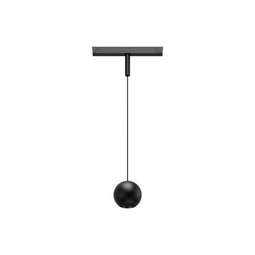 Cevon T8 48V Track Pendant Sphere Black, High Gloss Black