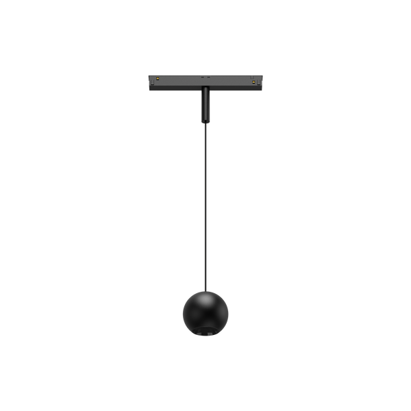 Cevon T8 48V Track Pendant Sphere Black, High Gloss Black