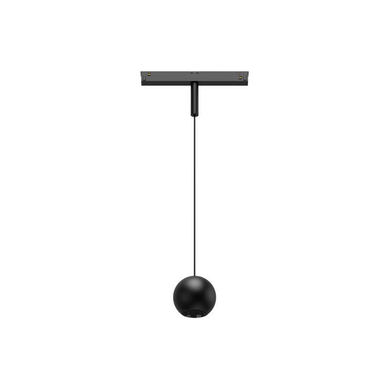 Cevon T8 48V Track Pendant Sphere Black, High Gloss Black