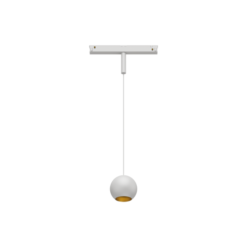 Cevon T8 48V Track Pendant Sphere White, Gold