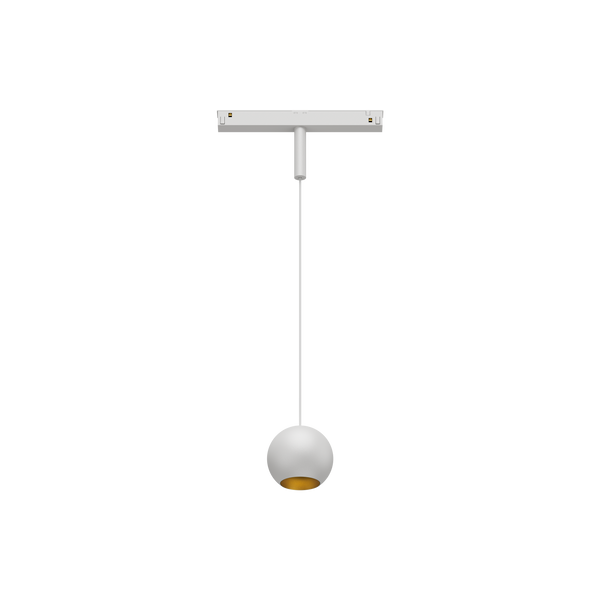 Cevon T8 48V Track Pendant Sphere White, Gold
