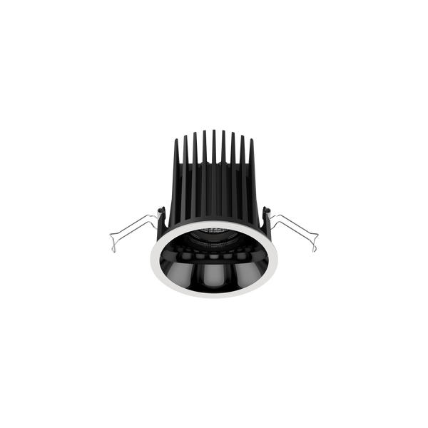 Cevon Large Darklight Slim Trim Downlight White, High Gloss Black 3K
