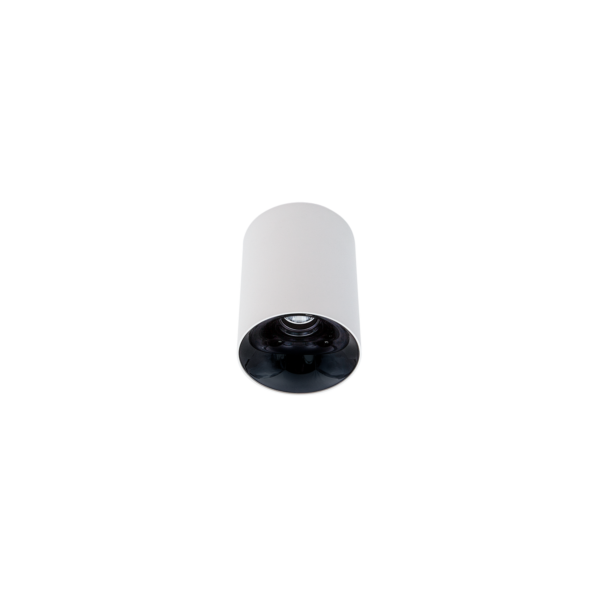 Cevon Dark Art Sml Surface Mount Downlight White, High Gloss Black 3K