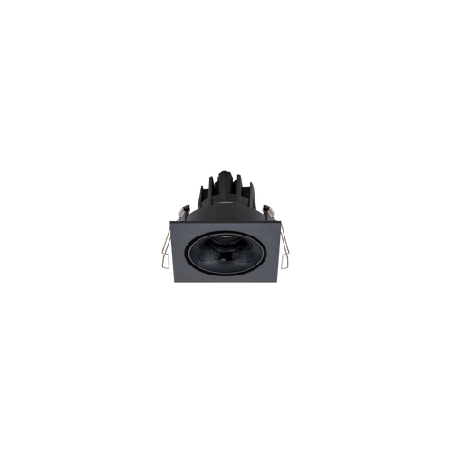 Cevon Tilt/Rotate Square Sml Downlight Kit Black, High Gloss Black 3K