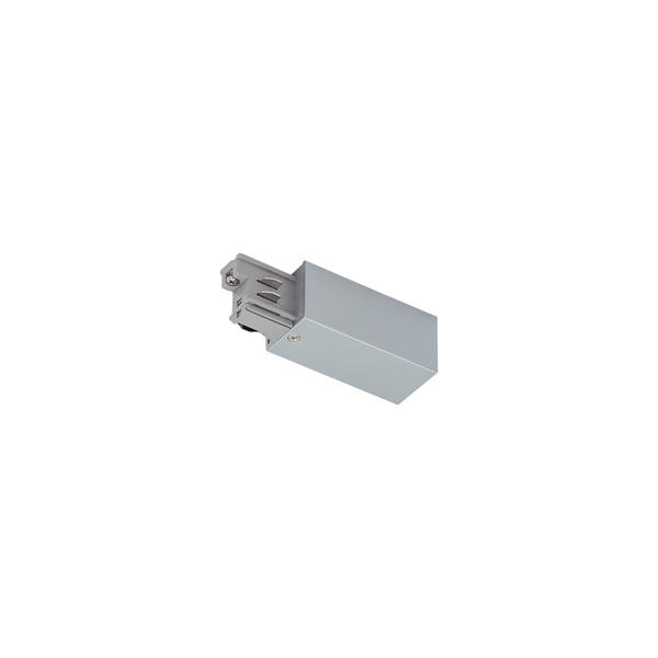 Track 3 Circuit Mains Connector Earth Left Silver
