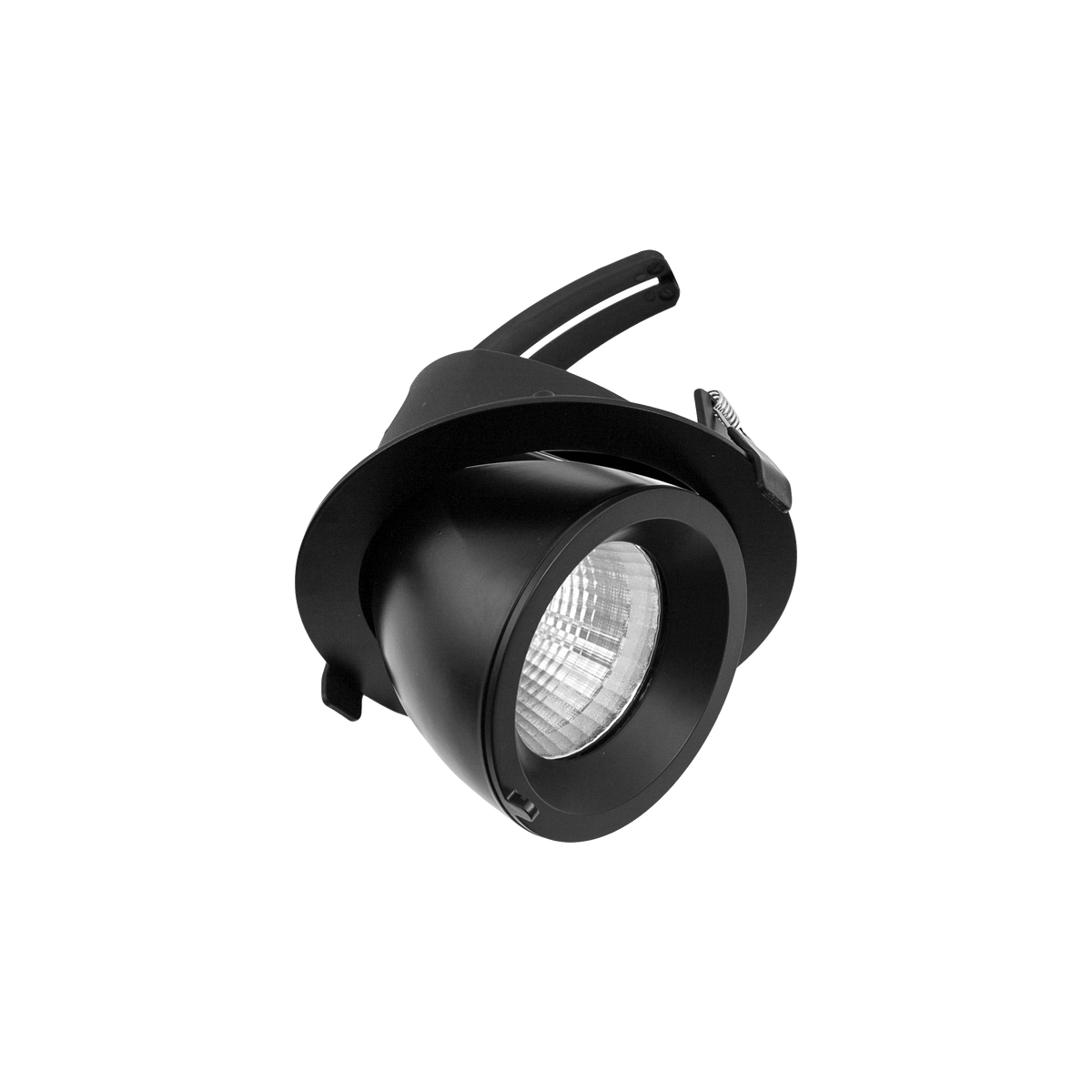 Drop Tilt/Rotate Large Downlight Black 3000K