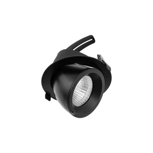 Drop Tilt/Rotate Large Downlight Black 3000K