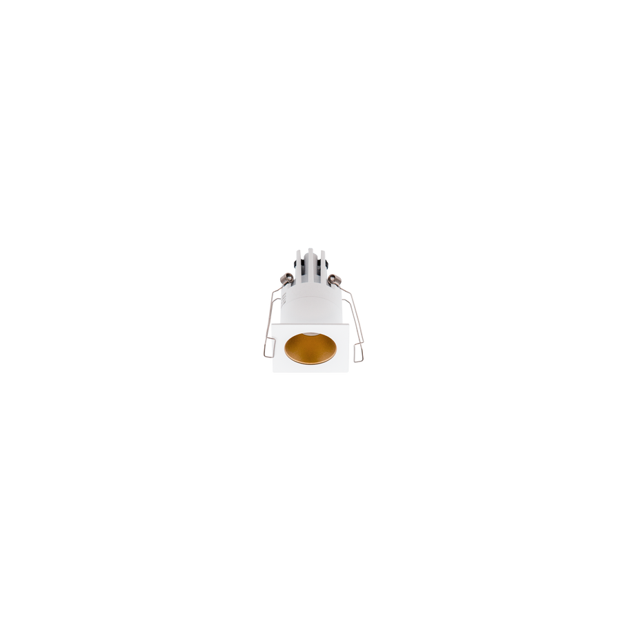 Cevon Dark Art Square Mini Downlight Kit White, Gold 3000K