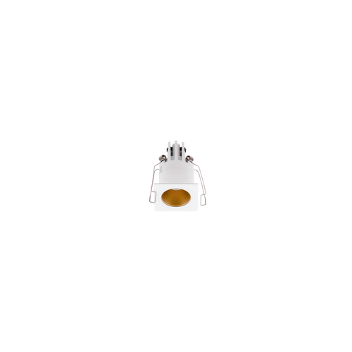 Cevon Dark Art Square Mini Downlight Kit White, Gold 3000K