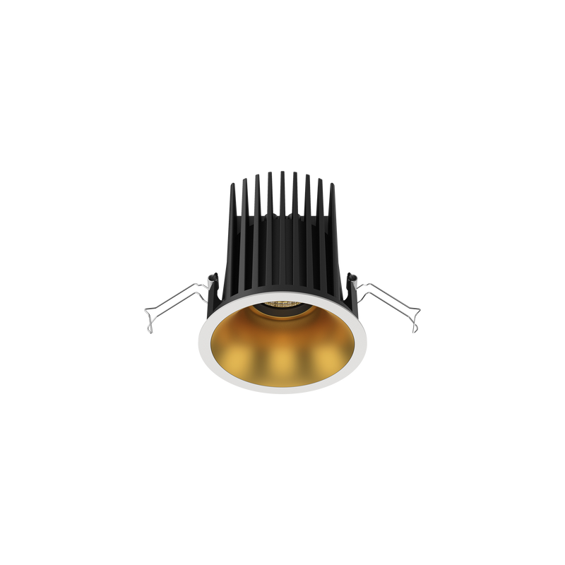 Cevon Large Darklight Slim Trim Downlight Kit White, Gold 4000K