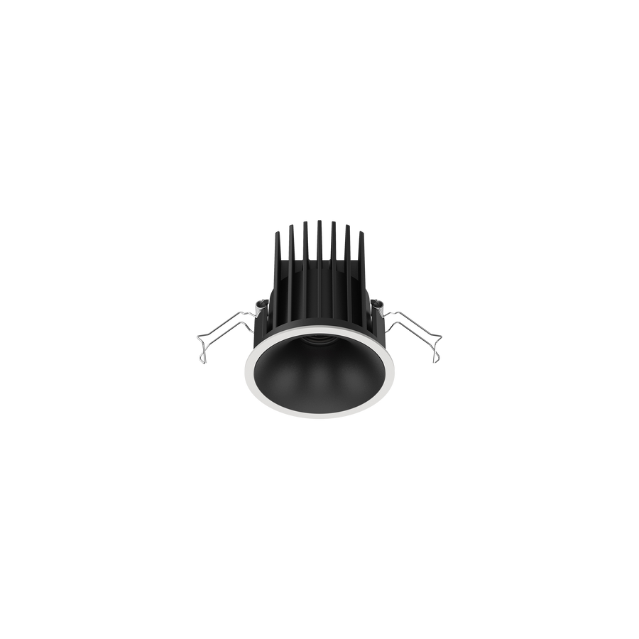 Cevon Medium Darklight Slim Trim Downlight Kit White, Black 3000K