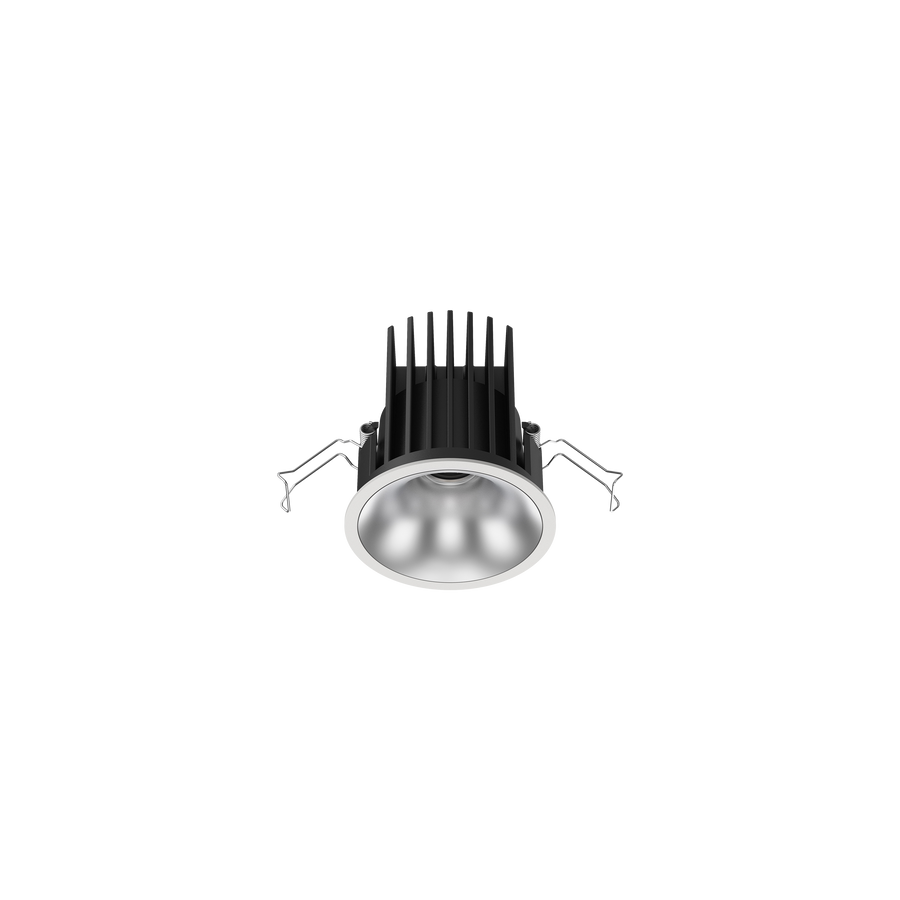 Cevon Medium Darklight Slim Trim Downlight Kit White, Silver 3000K