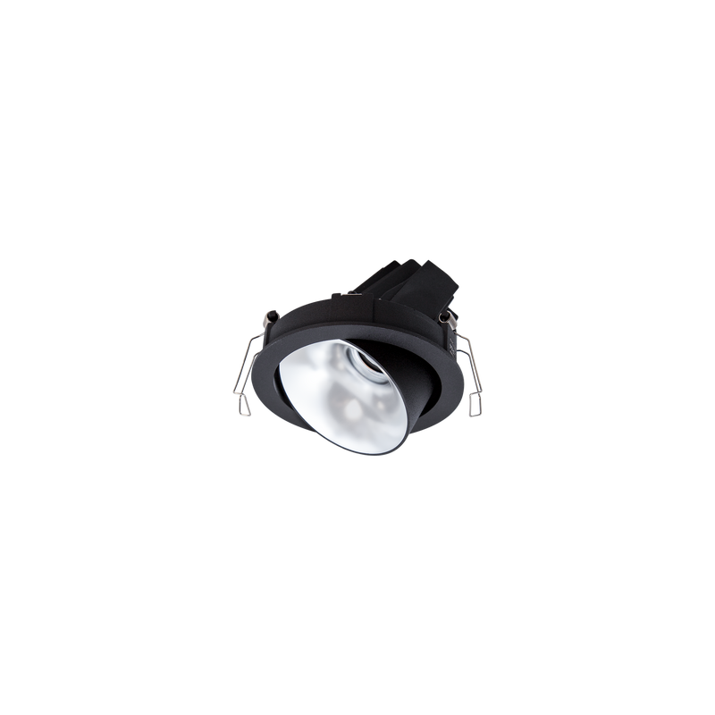 Cevon Dark Art Tilt/Rotate Medium Downlight Kit Black, Silver 3000K