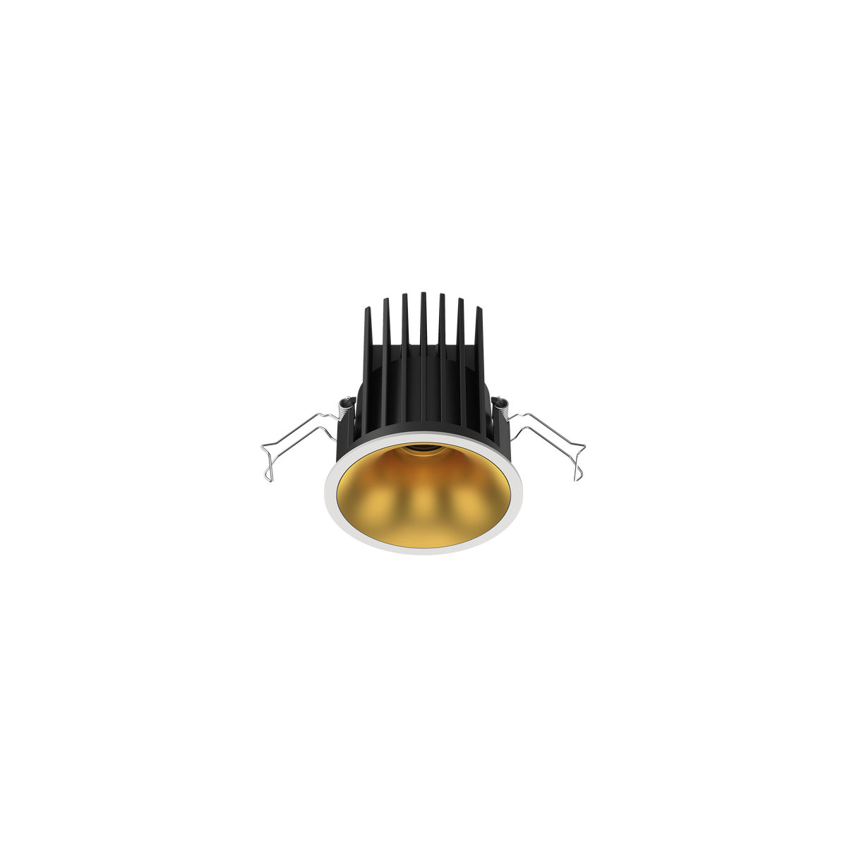 Cevon Medium Darklight Slim Trim Downlight Kit White, Gold 4000K