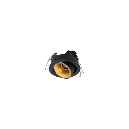 Cevon Dark Art Tilt/Rotate Small Downlight Kit Black, Gold 3000K
