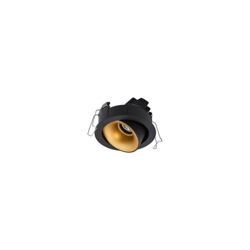 Cevon Dark Art Tilt/Rotate Small Downlight Kit Black, Gold 3000K