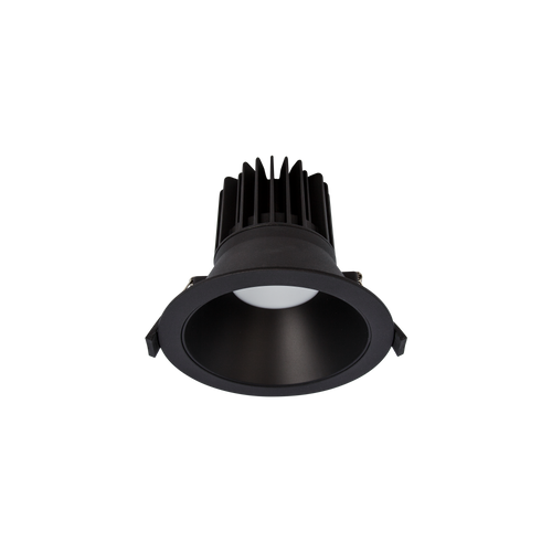 Design Standard Large Downlight Kit - Quad Wattage Wide Beam Black 4K
