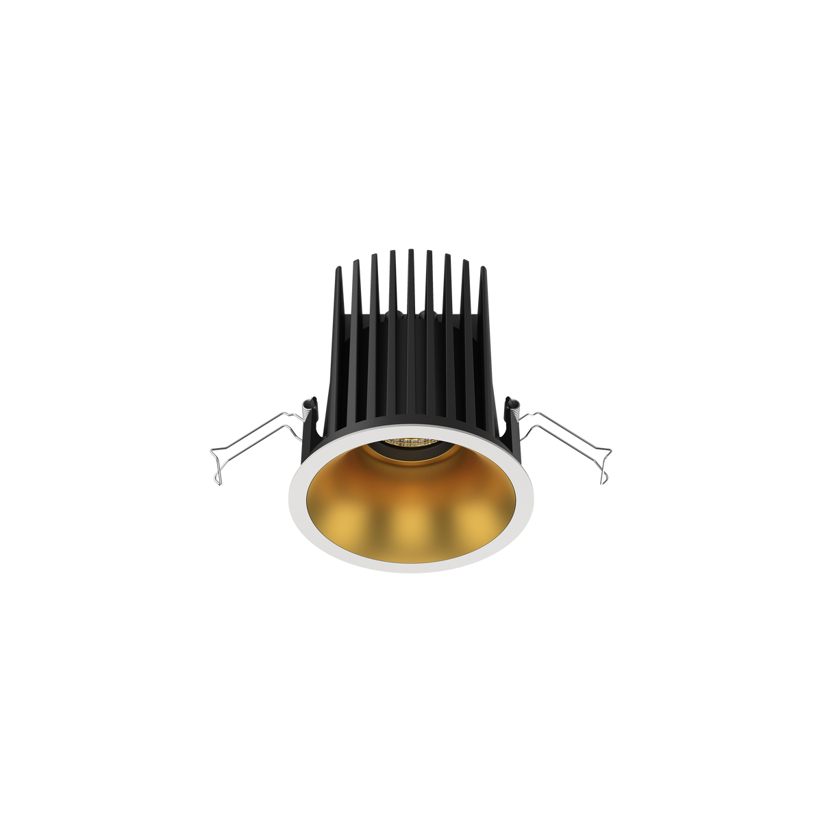 Cevon Large Darklight Slim Trim Downlight Kit White, Gold 3000K