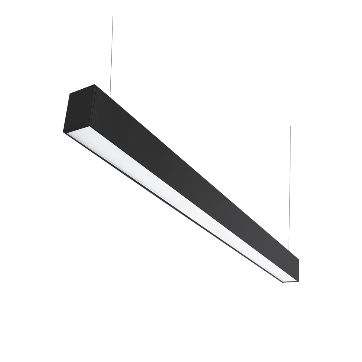 1200mm Everline Individual Direct/Indirect Black 3000K