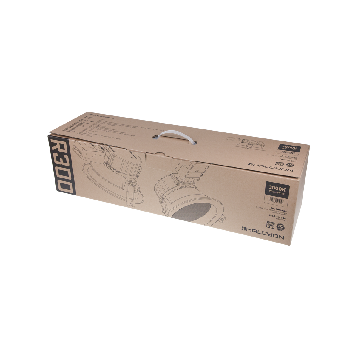 Hinged Flip Dimmable Downlight Kit White 3000K 10 Pack
