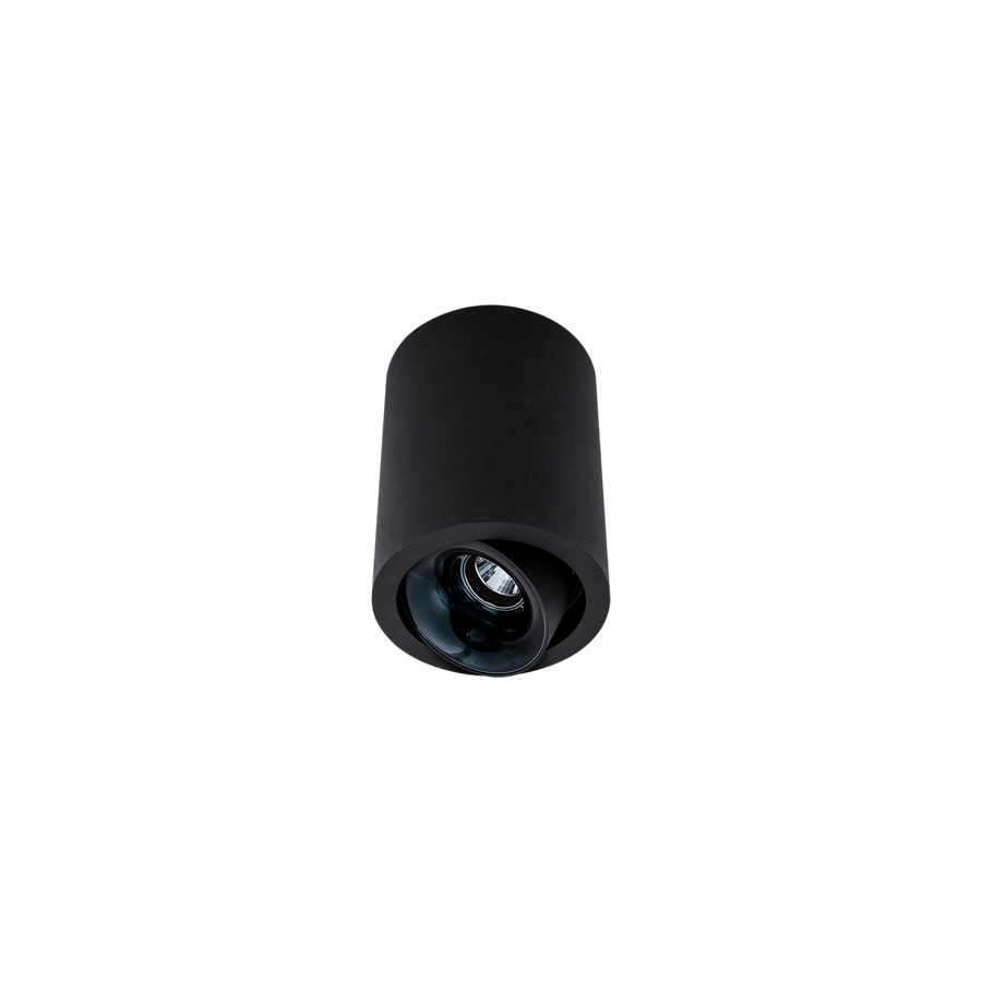 Cevon Med Tilt/Rotate Surface Mt Downlight Black, High Gloss Black 3K