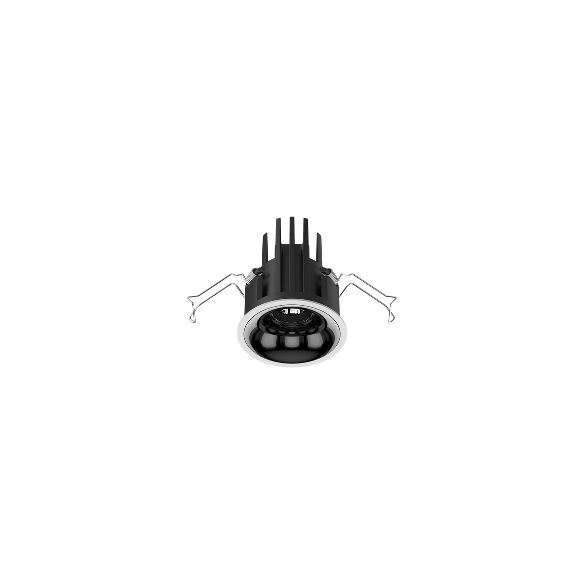 Cevon Small Darklight Slim Trim Downlight White, High Gloss Black 3K