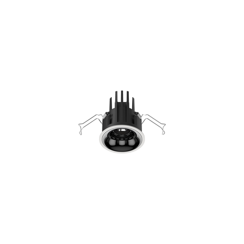 Cevon Small Darklight Slim Trim Downlight White, High Gloss Black 3K