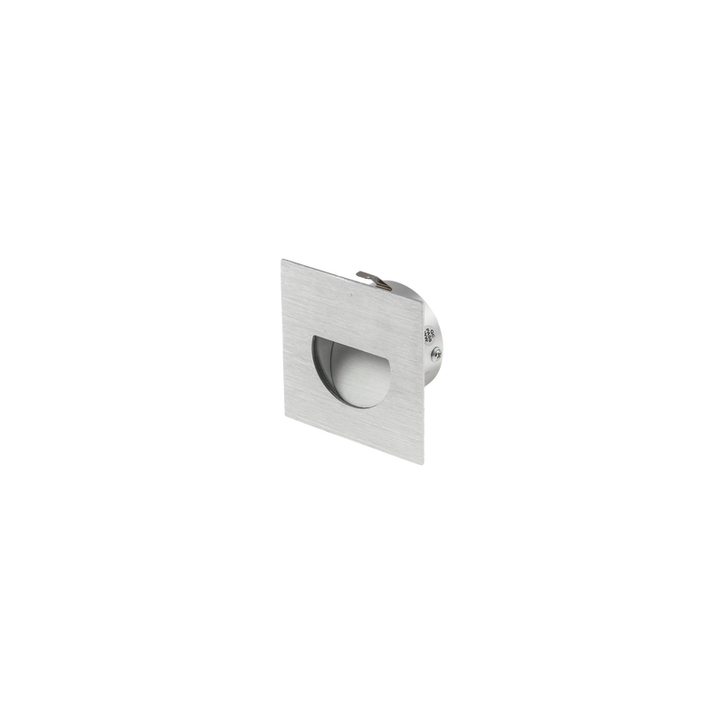 Square Half Moon Brushed Aluminium 3000K