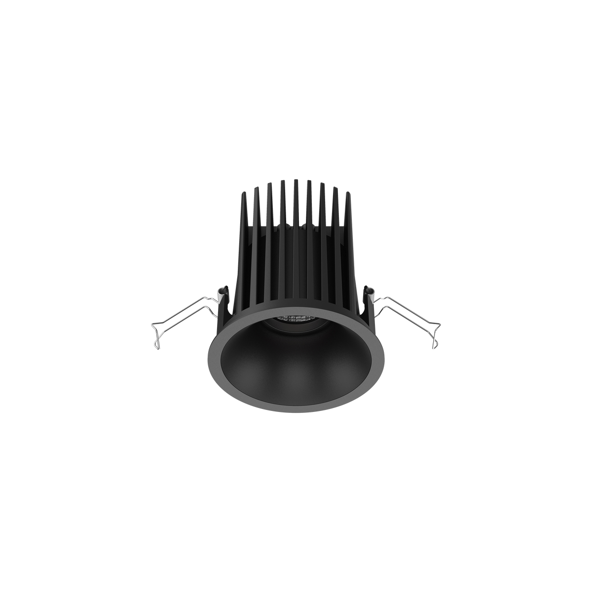 Cevon Large Darklight Slim Trim Downlight Kit Black 3000K