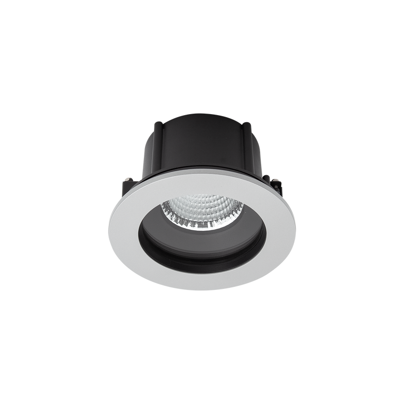Exterior Round IP66 Large Downlight Silver 4000K