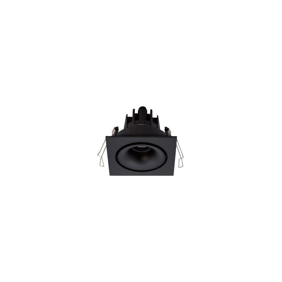 Cevon Tilt/Rotate Square Sml Downlight Kit Black, Matt Black 3K