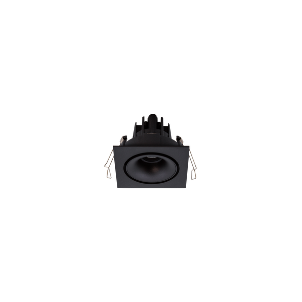 Cevon Tilt/Rotate Square Sml Downlight Kit Black, Matt Black 3K