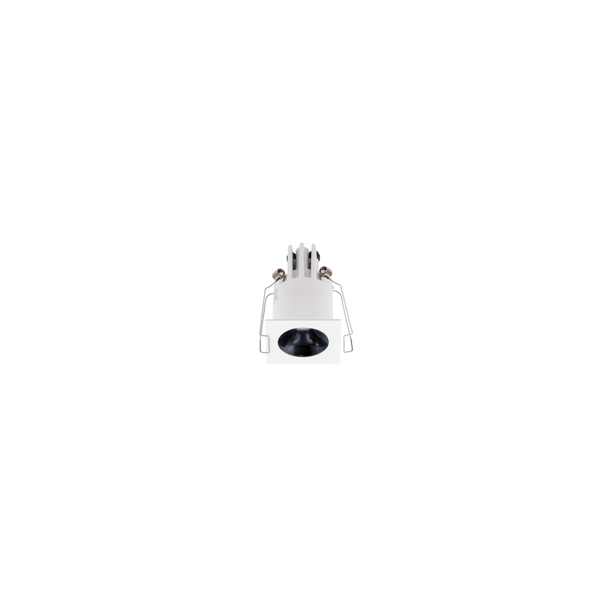 Cevon Dark Art Square Mini Downlight Kit White, High Gloss Black 3000K