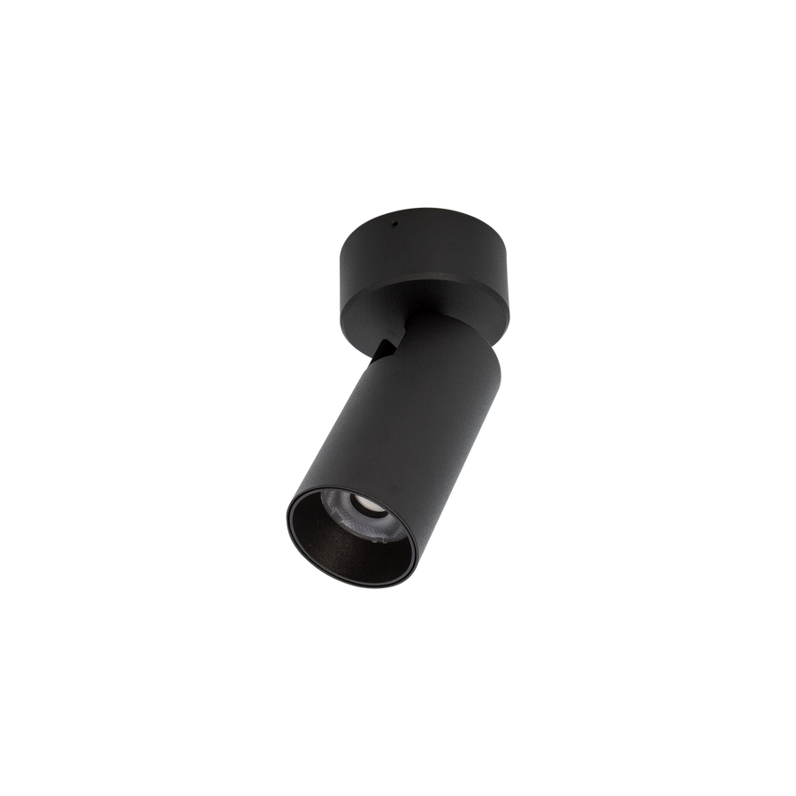 Tube Surface Mount Spot Black 3000K